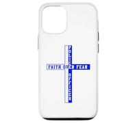 Soutient la Foi Bleue Face à la Peur, Patriote chrétien américain Coque pour iPhone 12/12 Pro