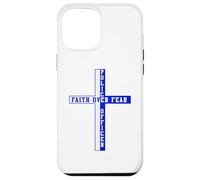 Soutient la Foi Bleue Face à la Peur, Patriote chrétien américain Coque pour iPhone 12 Pro Max