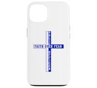 Soutient la Foi Bleue Face à la Peur, Patriote chrétien américain Coque pour iPhone 13