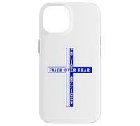 Soutient la Foi Bleue Face à la Peur, Patriote chrétien américain Coque pour iPhone 14