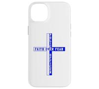 Soutient la Foi Bleue Face à la Peur, Patriote chrétien américain Coque pour iPhone 14 Plus