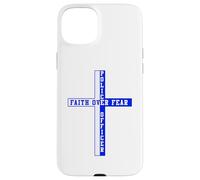 Soutient la Foi Bleue Face à la Peur, Patriote chrétien américain Coque pour iPhone 15 Plus