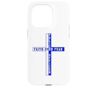 Soutient la Foi Bleue Face à la Peur, Patriote chrétien américain Coque pour iPhone 15 Pro