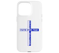 Soutient la Foi Bleue Face à la Peur, Patriote chrétien américain Coque pour iPhone 15 Pro Max