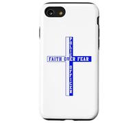 Soutient la Foi Bleue Face à la Peur, Patriote chrétien américain Coque pour iPhone SE (2020) / 7/8