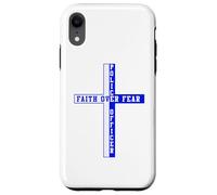 Soutient la Foi Bleue Face à la Peur, Patriote chrétien américain Coque pour iPhone XR