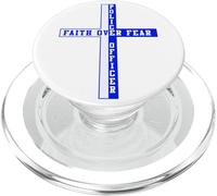 Soutient la Foi Bleue Face à la Peur, Patriote chrétien américain PopSockets PopGrip pour MagSafe