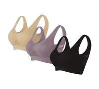 Soutif Femme Pas Cher Soutien Gorge Grossesse Soutiens-gorge sport confortables pour femmes, sans couture, sans fil, pour sommeil, Yoga, avec coussinets Soutien Gorge Nudivine BrassièRe (Dark Gray, S)