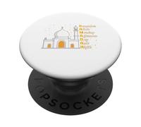 Souvenez-Vous d'Allah, Matin, après-midi, Jour et Nuit, Aïd Moubarak PopSockets PopGrip Adhésif