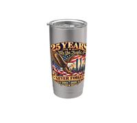 Souvenez-vous du 25e anniversaire de Honor Unite 9 11 Gobelet isotherme en acier inoxydable double paroi