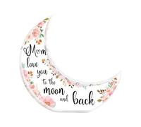 Souvenir Acrylique En Forme De Lune - Plaques Acryliques Pour Maman | Plaques Commémoratives En Acrylique | Souvenirs Acryliques Pour Maman Pour Les Décorations De La Fête Des Mères