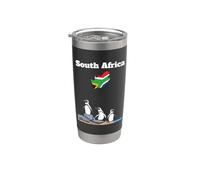 Souvenir Afrique du Sud Afrique du Sud Drapeau Pingouin Gobelet isotherme en acier inoxydable double paroi