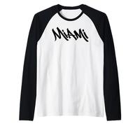 Souvenir américain de Miami Graffiti City Street Art Handstyle Manche Raglan