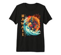 Souvenir Amusant de Surf Big Waves Sasquatch à Hawaï T-Shirt Haut de Gamme