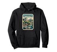 Souvenir animé Kanji du château de Gujo Hachiman, Ville, Pont fluvial Sweat à Capuche