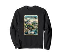 Souvenir animé Kanji du château de Gujo Hachiman, Ville, Pont fluvial Sweatshirt