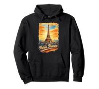 Souvenir Aquarelle rétro Tour Eiffel Paris France Sweat à Capuche