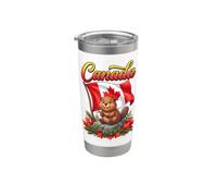 Souvenir canadien du castor du drapeau du Canada Gobelet isotherme en acier inoxydable double paroi