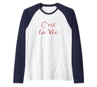 Souvenir C'est La Vie Langue Française, Amateur de Culture Française Manche Raglan