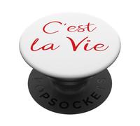 Souvenir C'est La Vie Langue Française, Amateur de Culture Française PopSockets PopGrip Adhésif