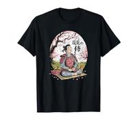 Souvenir d'anime Samouraï Ohanami Japon Kanji T-Shirt