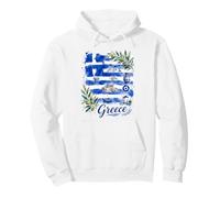 Souvenir d'Athènes Drapeau Grèce pour Famille Femmes Hommes Enfants Sweat à Capuche