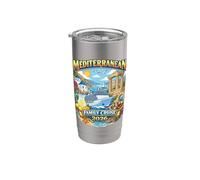 Souvenir d'aventure de voyage en Méditerranée 2026 Gobelet isotherme en acier inoxydable double paroi