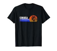 Souvenir de Corse rétro Coucher de soleil Vacances d'été Corse T-Shirt