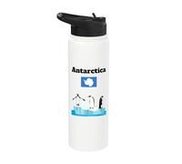 Souvenir de croisière en Antarctique avec drapeau de l'Antarctique Stainless Steel Insulated Water Bottle
