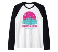 Souvenir de Jérusalem Israël Skyline Juive Israélienne Femmes Hommes Manche Raglan