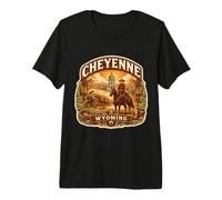 Souvenir de la Capitale de l'État de Cheyenne Wyoming T-Shirt Haut de Gamme