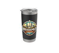 Souvenir de la capitale de l'État d'Indianapolis Gobelet isotherme en acier inoxydable double paroi