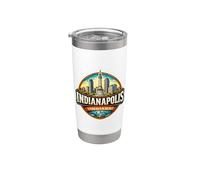 Souvenir de la capitale de l'État d'Indianapolis Gobelet isotherme en acier inoxydable double paroi