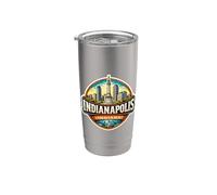 Souvenir de la capitale de l'État d'Indianapolis Gobelet isotherme en acier inoxydable double paroi