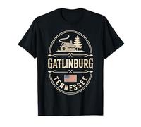 Souvenir de la frontière dans Une Cabine Vintage de Gatlinburg, Tennessee T-Shirt