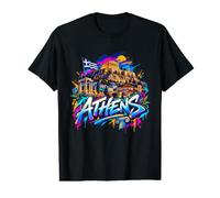 Souvenir de la Ville d'Athènes - Graffiti Street Art T-Shirt Graphique avec Valeur