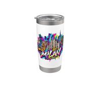 Souvenir de la ville de Milan - Graffiti Gobelet isotherme en acier inoxydable double paroi
