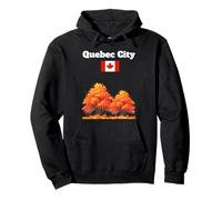 Souvenir de la Ville de Québec Feuilles d'automne Feuillage Drapeau Canada Sweat à Capuche