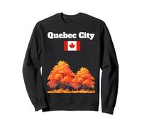 Souvenir de la Ville de Québec Feuilles d'automne Feuillage Drapeau Canada Sweatshirt