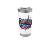 Souvenir de la ville de Vienne - Graffiti Gobelet isotherme en acier inoxydable double paroi