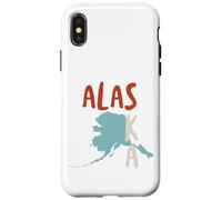 Souvenir de l'Alaska USA, AK State of Alaska Coque pour iPhone X/XS