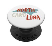 Souvenir de l'état de Caroline du Nord USA, NC State of North Carolina PopSockets PopGrip Adhésif