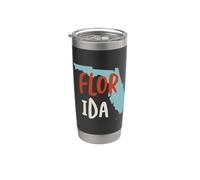 Souvenir de l'état de Floride des États-Unis, FL Gobelet isotherme en acier inoxydable double paroi