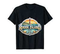 Souvenir de l'État du Rhode Island Souvenir Voyage Touristique T-Shirt Graphique avec Valeur