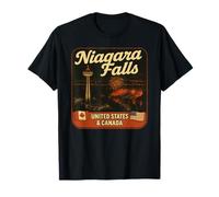 Souvenir de Niagara Falls, Canada, États-Unis, Feux d'artifice à la tombée de la Nuit T-Shirt