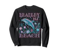 SOUVENIR DE PLAGE COLORÉ AVEC DAUPHIN DE BRADLEY BEACH NJ Sweatshirt