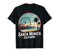 Souvenir de Plage rétro Santa Monica Pier California T-Shirt