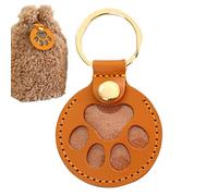 Souvenir de poils d'animaux | Porte-clés en cuir en forme de patte | Breloque commémorative pour un usage quotidien, la famille, les amis, la cérémonie, un anniversaire, un voyage