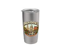 Souvenir de Providence, Rhode Island, ville, capitale de l'État, Vintage Gobelet isotherme en acier inoxydable double paroi