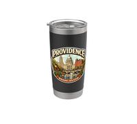 Souvenir de Providence, Rhode Island, ville, capitale de l'État, Vintage Gobelet isotherme en acier inoxydable double paroi